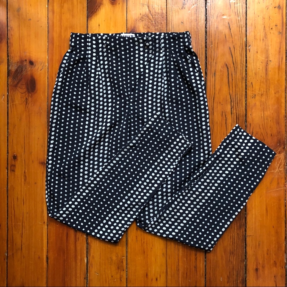 Like-New Silk Ankle Trousers